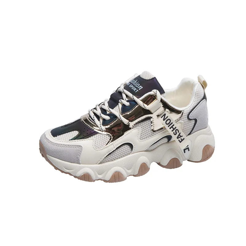 

Women Casual Shoes Mesh Dad Platform Chunky Sneakers Wedge Thick Sole Tenis White Breathable Running Walking Vulcanize Shoes New