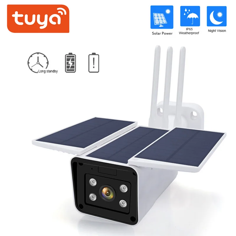 

WiFi Solar Camera Night Vision 1080P HD Two-Way Audio PIR Surveillance Camera Home Security Outdoor Waterproof Wireless Cam