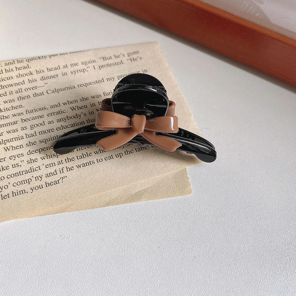 

Korean Hair Claws Elegant Acrylic Hair Clips Hairpins Barrette Headwear Women Girls Hair Accessories Gifts Bow Sweet Solid Color