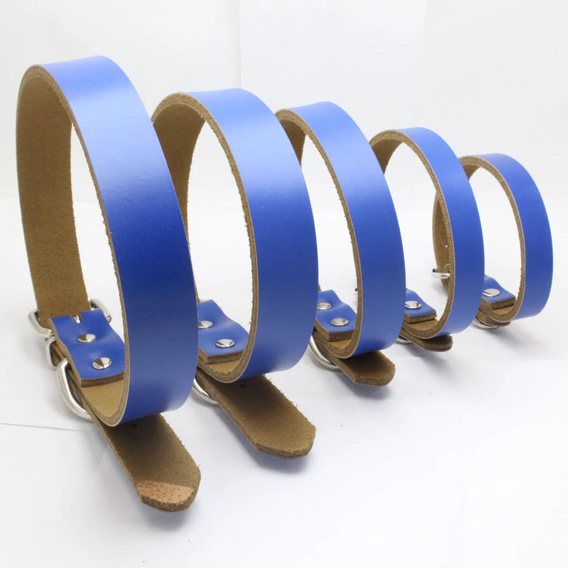 Ошейники для собак из натуральной коровьей кожи с железной надписью нержавеющей