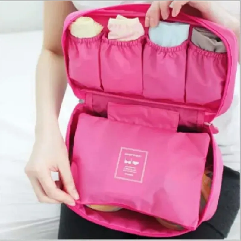 

Portable portable cosmetic wash bag multifunctional travel sanitary cotton bag bra storage bag underwear finishing bag