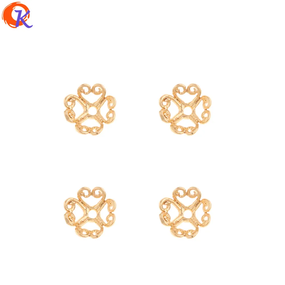 

Cordial Design 100Pcs 8*8MM Jewelry Accessories/Hand Made/Flower Shape/Genuine Gold Plating/DIY Earrings Making/Jewelry Findings