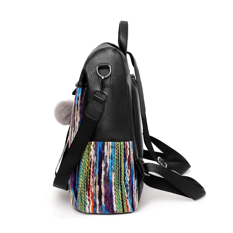 Bags for Women backpack 2019 winter new fashion wild stitching soft leather leisure travel large capacity hot sale |