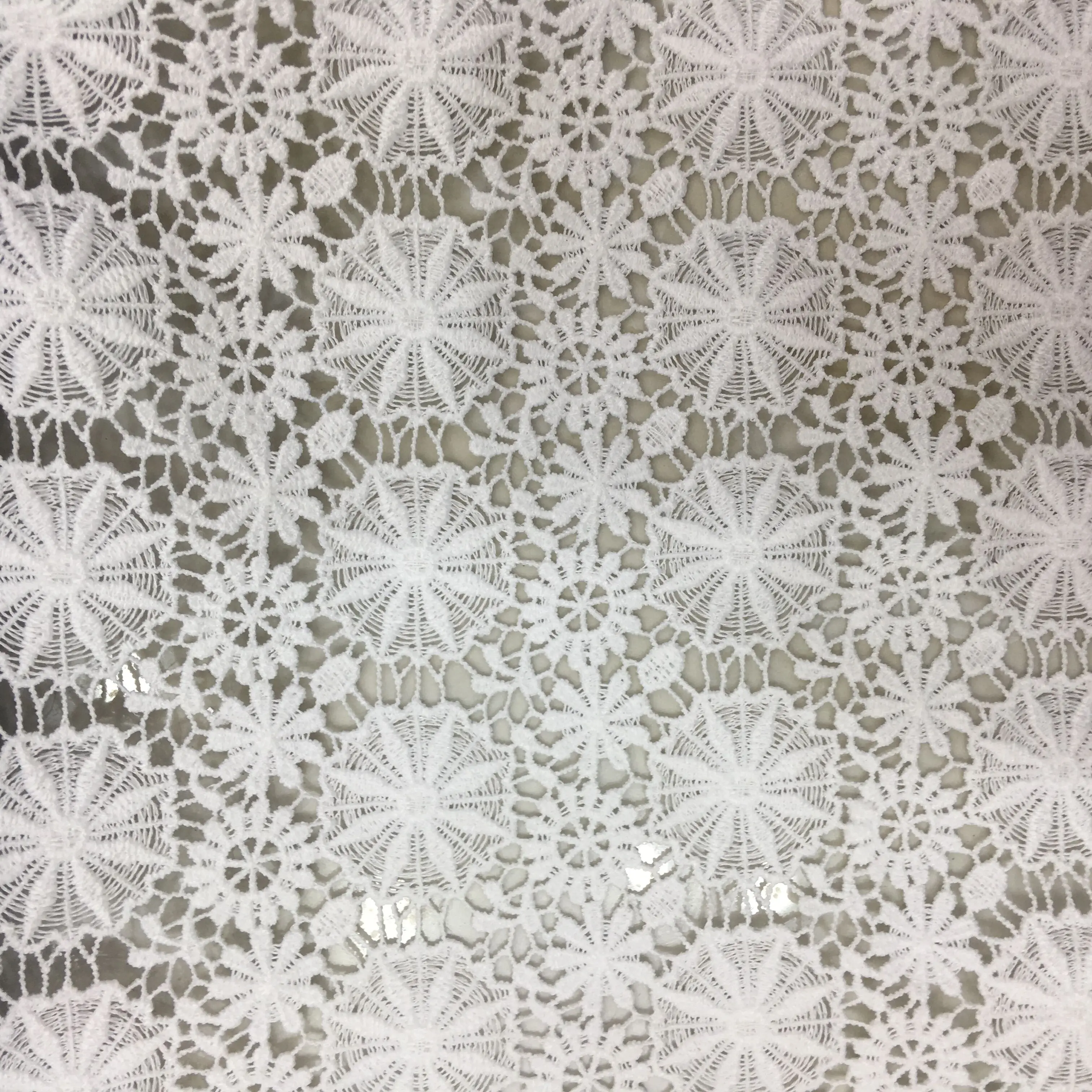 Новинка 2019 тяжелая Водорастворимая вышитая кружевная ткань LASUI 1 ярд голубая