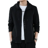 simple mens jacket for work clothes loose jackets fashion casual hooded coat windbreaker