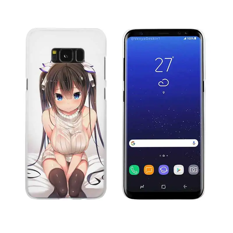 Сексуальный аниме kawaii Girl Прозрачный Note 10 9 pro Жесткий чехол для samsung Galaxy S4 S5 S6 S7 S8 S9 Plus Edge Mini s10 lite