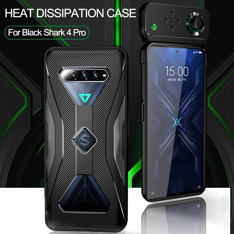 

For Black Shark 4 4S 5 Pro Case Original Shockproof Armor Gaming Cooling Silicone Soft Cover For Xiaomi Blackshark 4 4S Pro Case