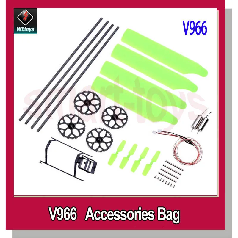 

New WLtoys V966 V977 RC Helicopter Accessories Bag KV966-003 KV977-003 Set Spare Parts