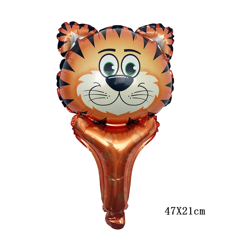 50 шт. мини-Тигр Лев корова животное ручной светильник Гелиевый шар фольга