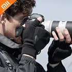 Зимние перчатки Xiaomi, мужские флисовые перчатки с откидной крышкой на полпальца, двухслойные утепленные митенки-трансформеры без пальцев, теплые перчатки для запястья