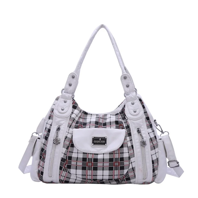 angelkiss fashion women hand bag designers luxury handbags women plaid shoulder bags female top handle bags large purse hobos free global shipping