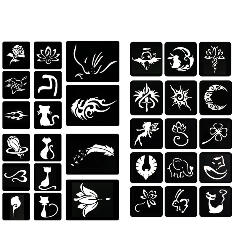 108 шт. трафареты для татуировок | Красота и здоровье