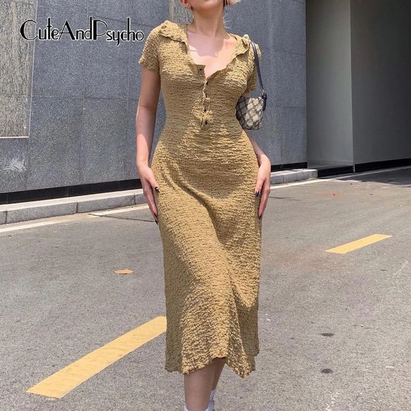 

Женское винтажное длинное платье, сексуальное облегающее вечернее платье с коротким рукавом, на пуговицах, в стиле ретро, наряды для вечерн...