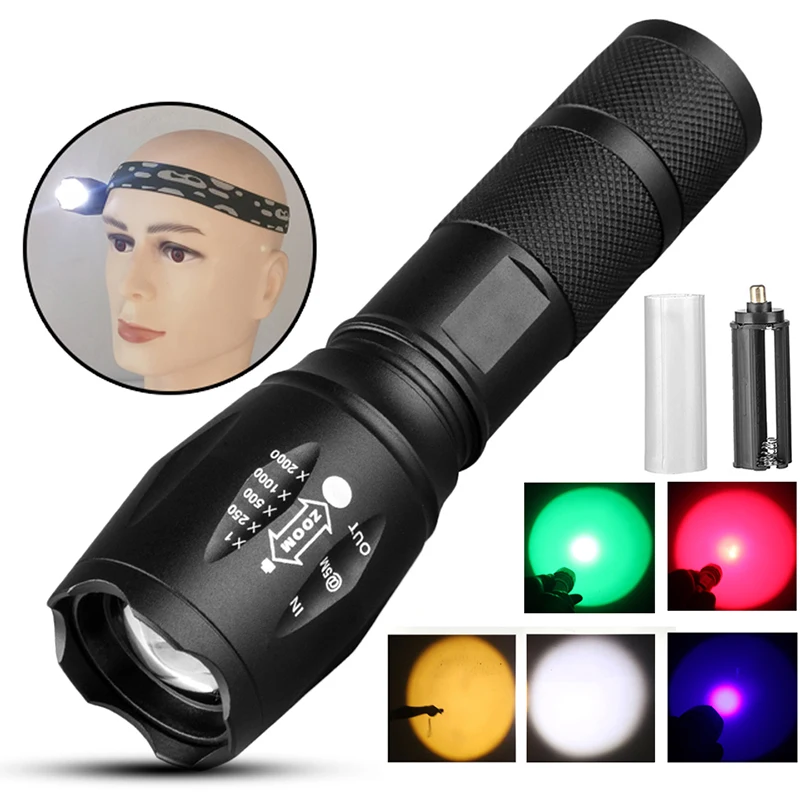 Litwod Z20 XM-L Q5/T6 светильник-вспышка светодиодный светильник-вспышка тактический фонарь светильник водонепроницаемый зум светодиодный портативный для hunnting светильник-вспышка