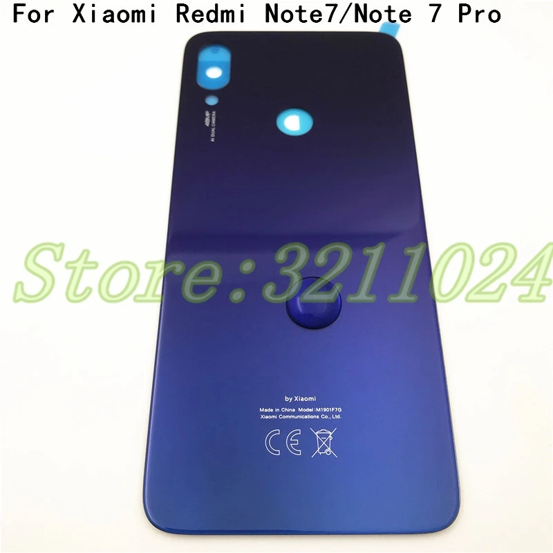 100% Оригинальный чехол для Xiaomi Redmi Note 7 задняя 3D стеклянная крышка корпуса Note7 Pro