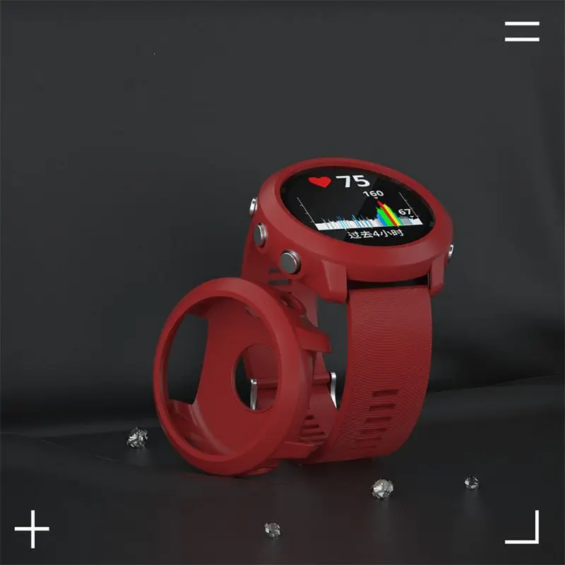 

Replacement Silicon Slim Watch Band Case Cover For -Garmin -Forerunner 645 Music Smart watch Protector Shel