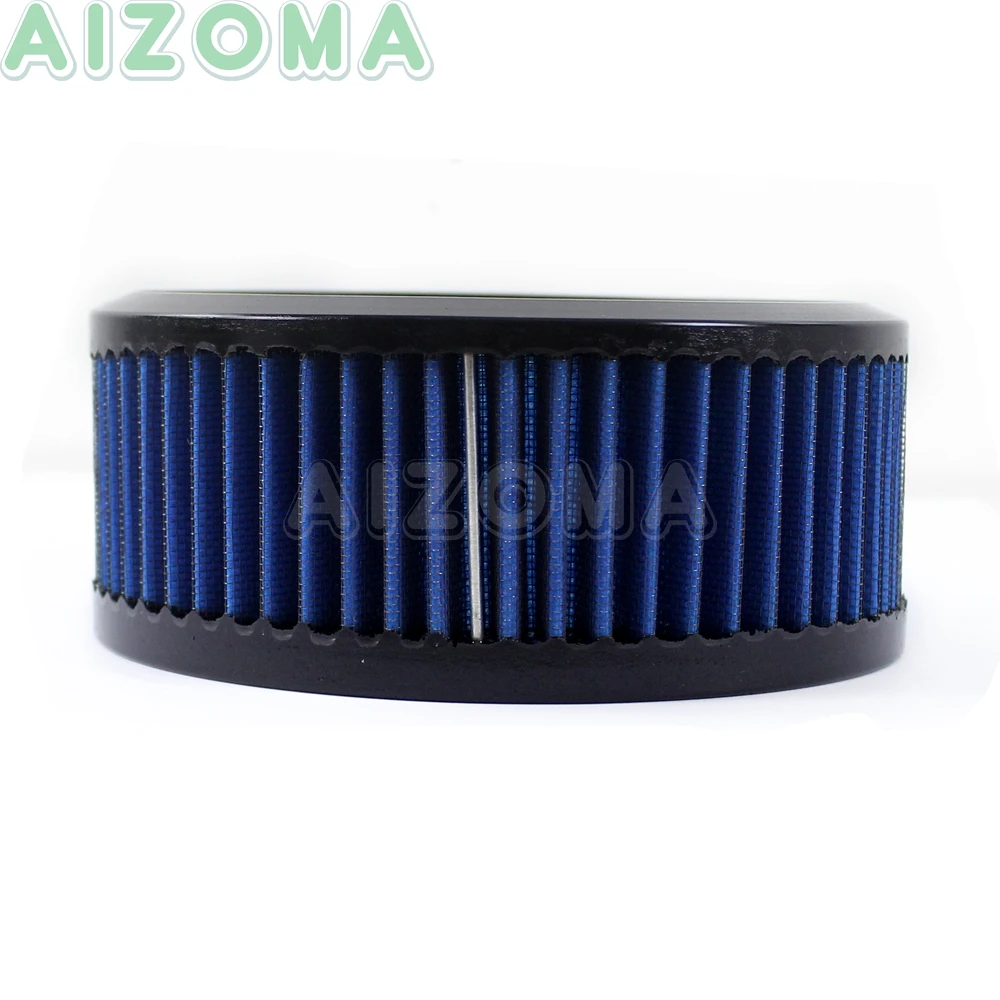 1 шт мотоциклы Замена Синий Круглый хлопок марля воздушный фильтр Универсальный