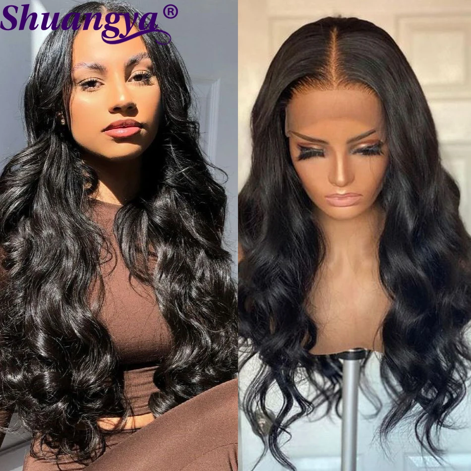 Lace Front Human Hair Wigs Body Wave Indian Remy Human Hair Lace Wigs Shuangya Hair 4x4 5x5 Hd Lace Closure Wig For Black Women