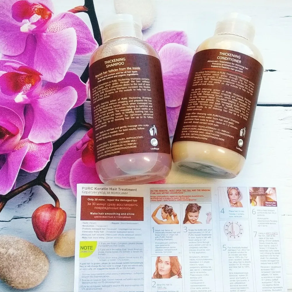 Шампунь и кондиционер для волос PURC роста выпадения предотвращает
