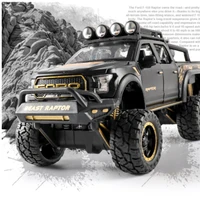 132 scale raptor f150 simulation alloy model car toy pull back off road vehicle with light and sound model display collection