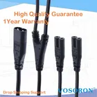 Кабель питания переменного тока IEC320 C8 в 2X C7, IEC цифра 8 штекер на 2 гнезда, 1 в 2 Out, кабель питания переменного тока, длина = 32 см, черный