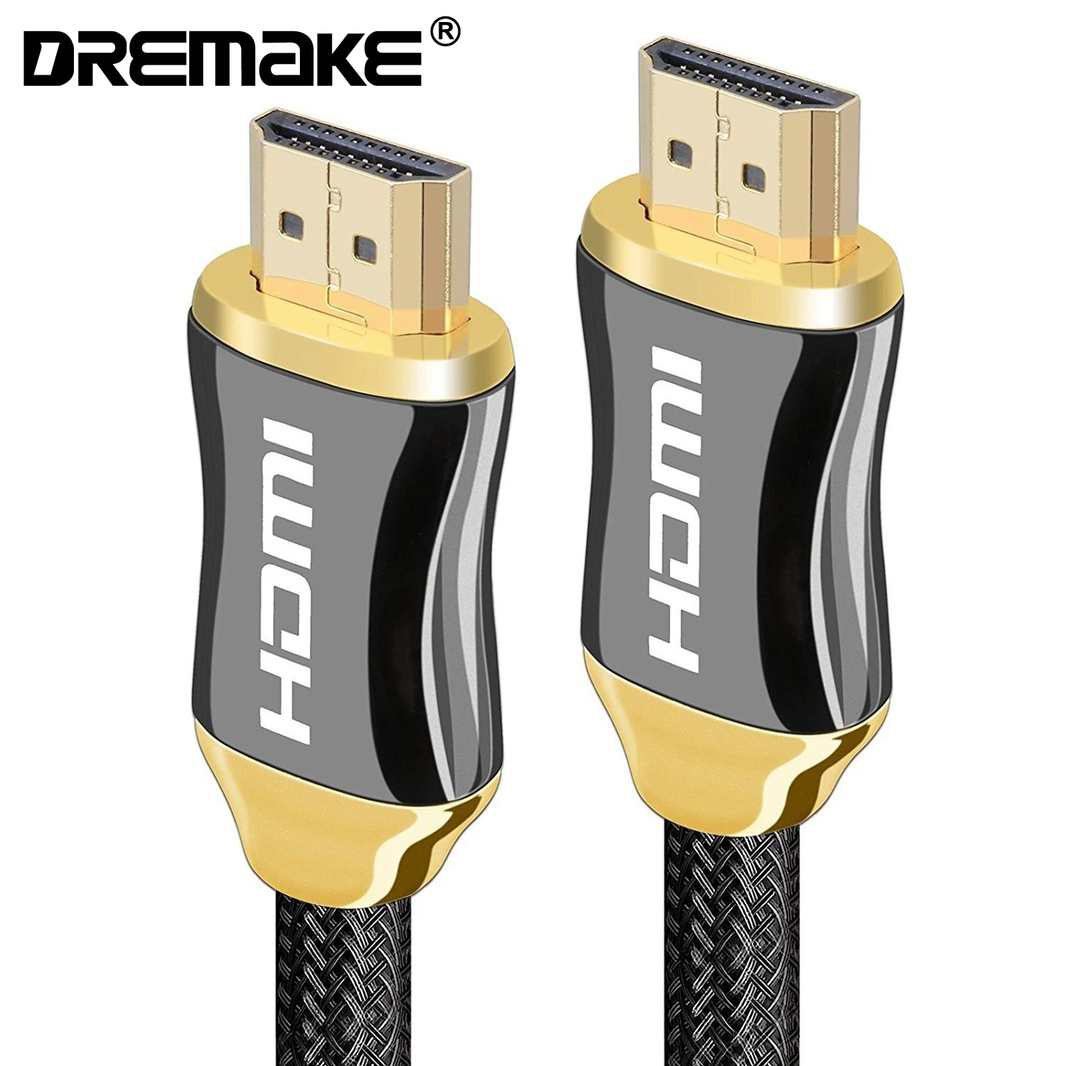 Плетеный экранированный HDMI совместимый кабель Ультра высокая скорость Ethernet и