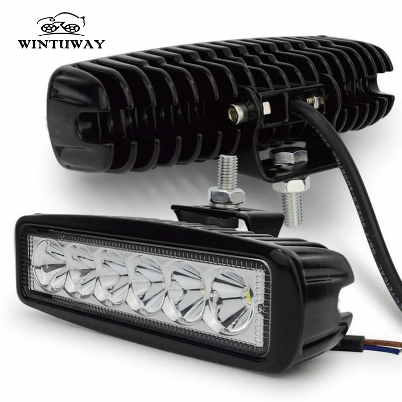 18W DRL LED Work Light 12-48V 4WD 12v for Off Road Truck Bus Boat Fog Car Assembly ATV Daytime Running | Автомобили и мотоциклы