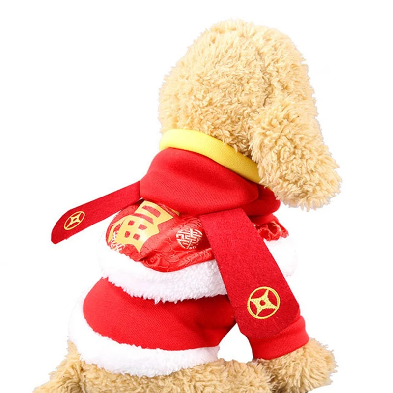 

New Year Lucky Bag Dog Cat Pet Clothes Pet Cat Dog Coat Tassel Warm Clothes Sweater Thicken Clothes