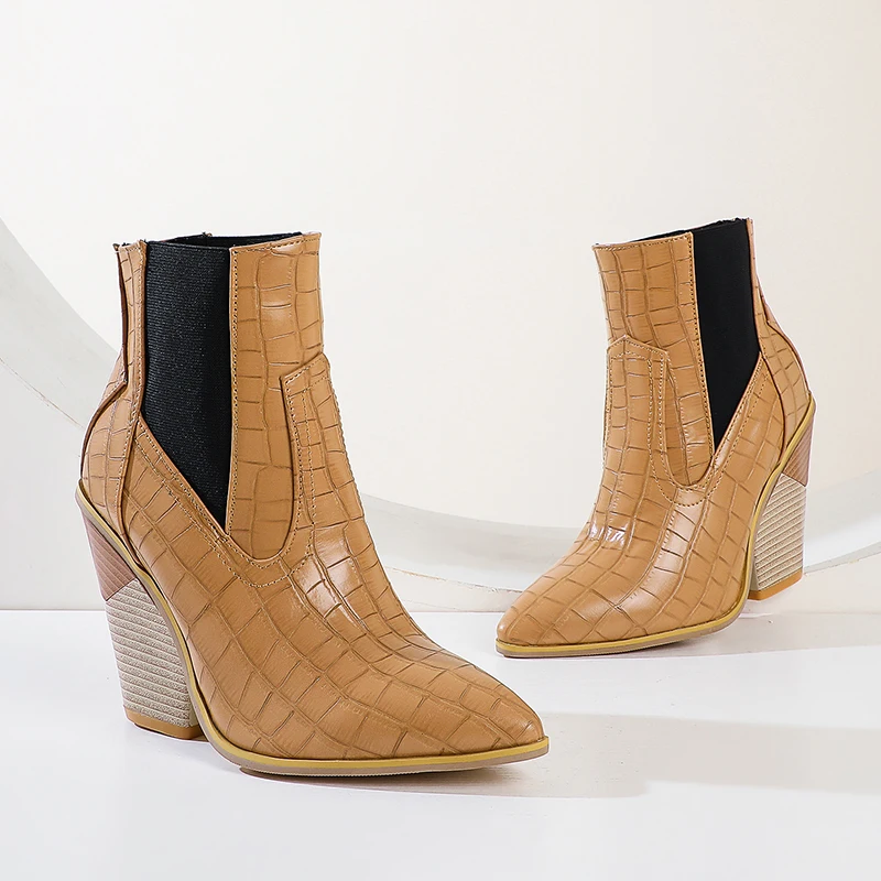 

Женские ботильоны с острым носком, зимние ботинки, размеры 34-48, 2021