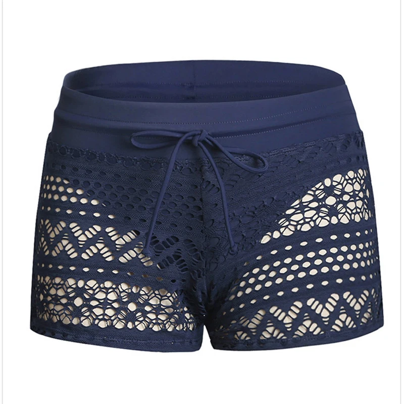 Женские шорты для плавания кружевные однотонные боксеры цельные женские