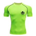 Футболка для тренажерного зала, Мужской Топ, спортивные облегающие рубашки, компрессионная одежда для фитнеса и MMA, футболки для бега, спортивные мужские футболки для спортзала, летние футболки