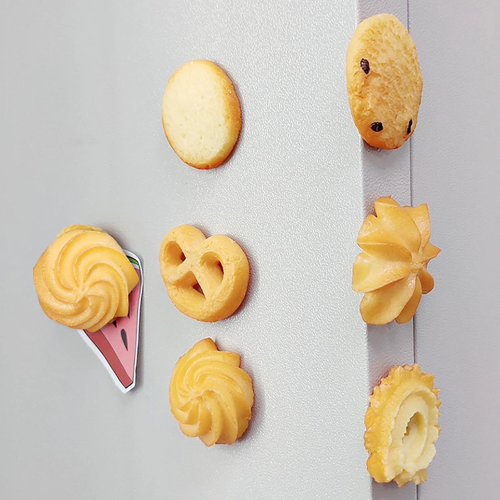 Mini Simulation Biscuit Refrigerator Magnet Whiteboard Message Paper Fixer Photo Frame Home Decoration Pvc Cute #40 | Дом и сад