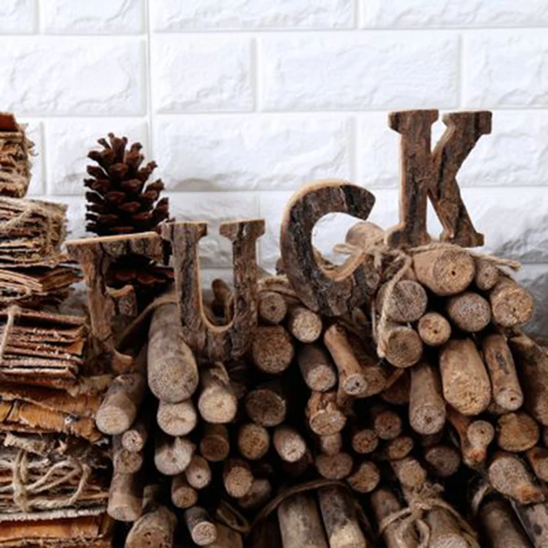 

26 English letters alphabet number Solid wood retro wooden DIY letter 1PC for cafeteria bar home decoration vintage Width 10cm