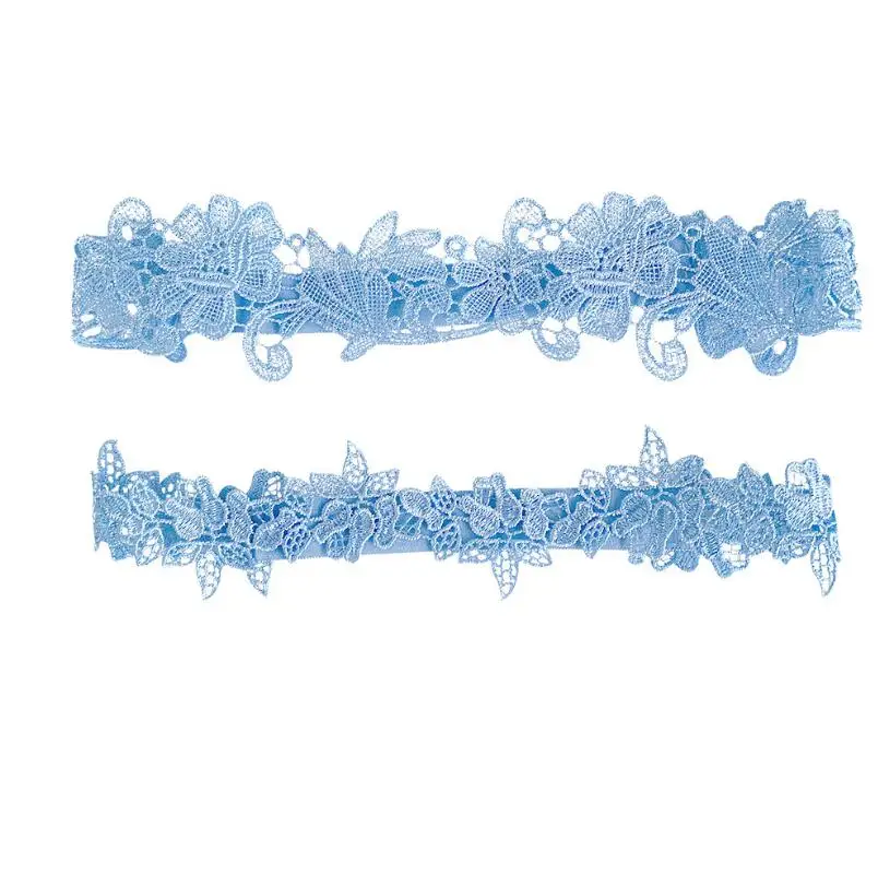 2 шт./компл. Свадебные Подвязки кружевные с цветочной вышивкой сексуальные