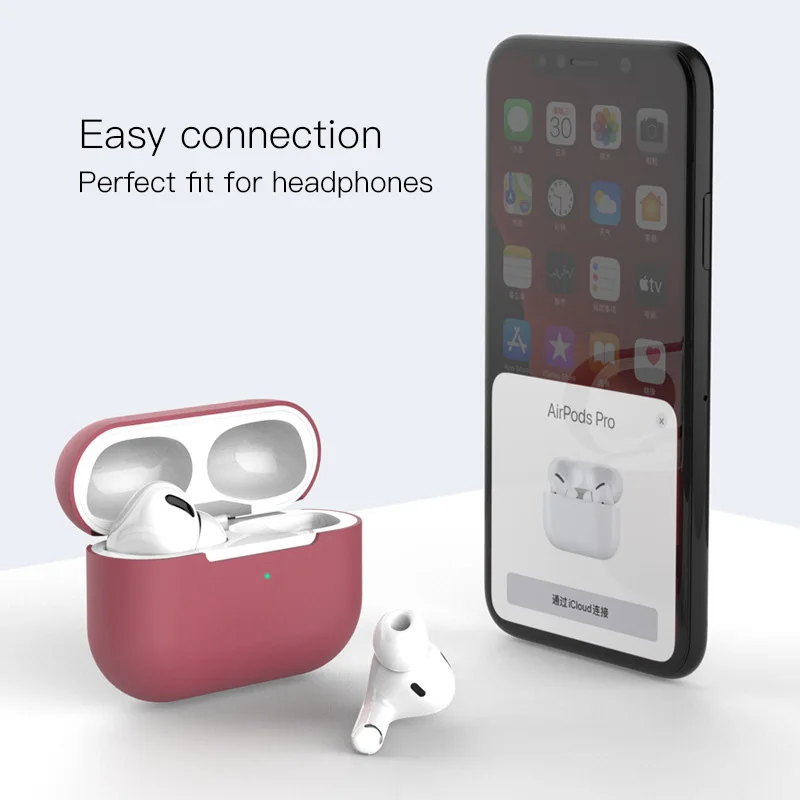 Airpods Pro Чехол для наушников силиконовый защитный чехол Аксессуары для Apple Airpods Pro беспроводные Bluetooth наушники