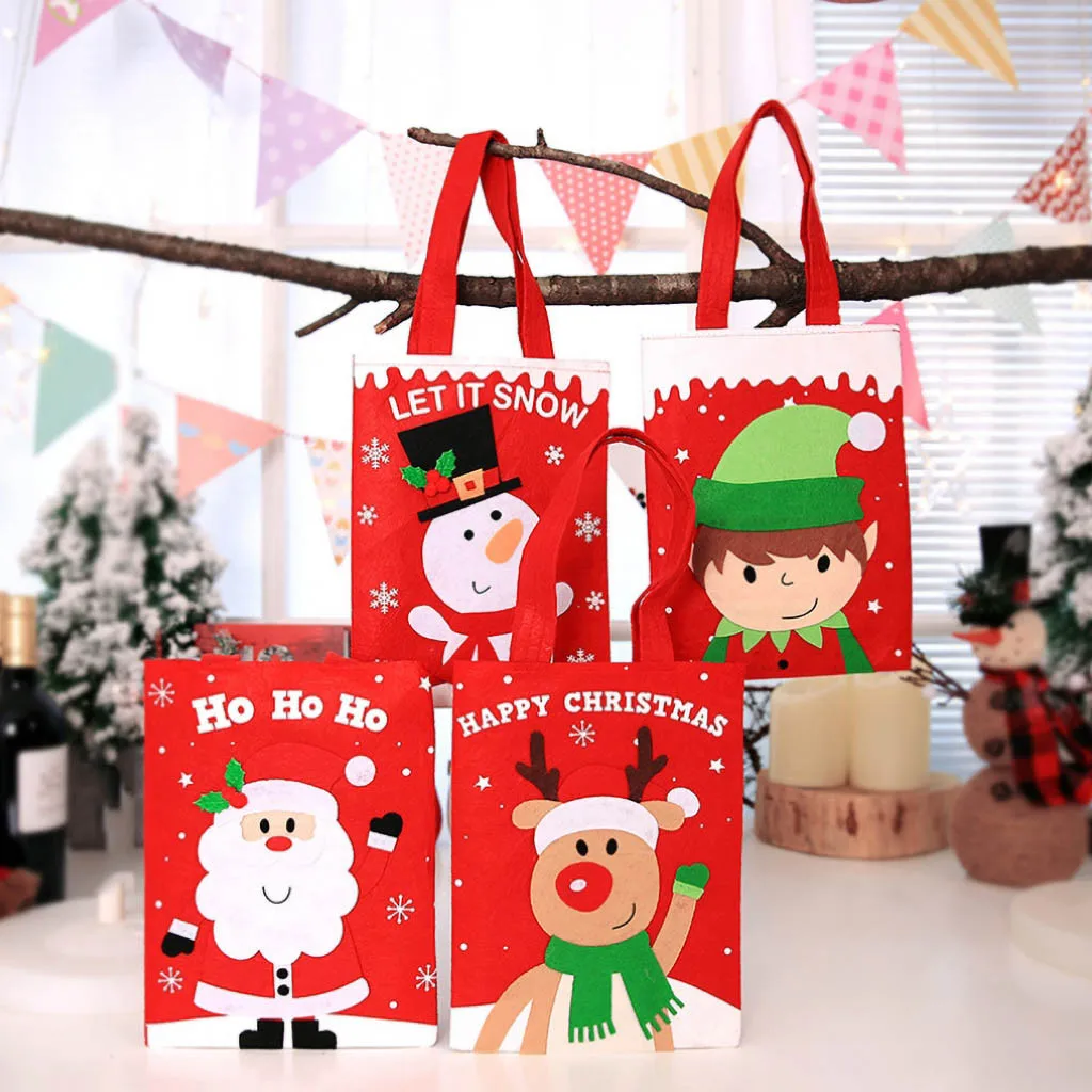 Сумка для рождественских подарков пожилых людей многоразовая сумка из ткани и