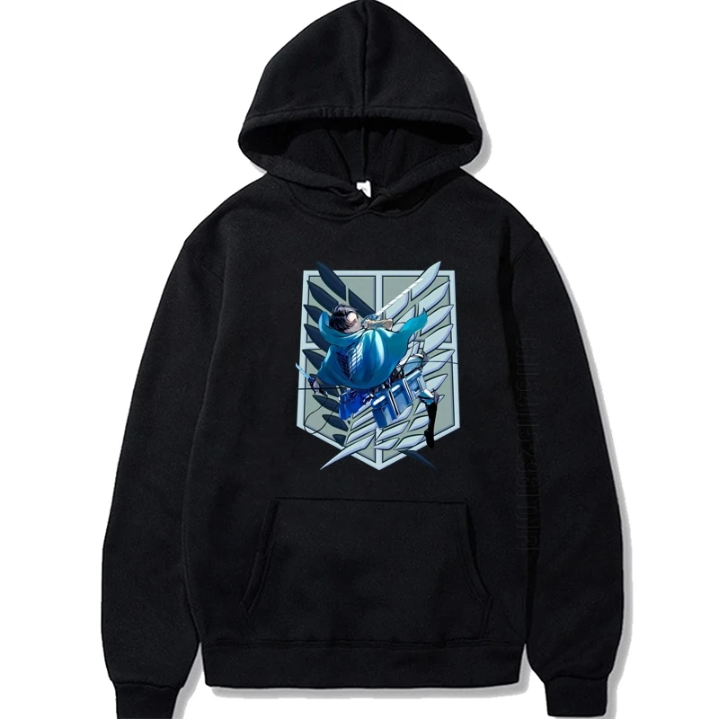 

Japanese Anime Attack On Titan Print Hoodies Ulzzang Male Men Oversized Pullover Women Hoodies Daily Casual Streetwears