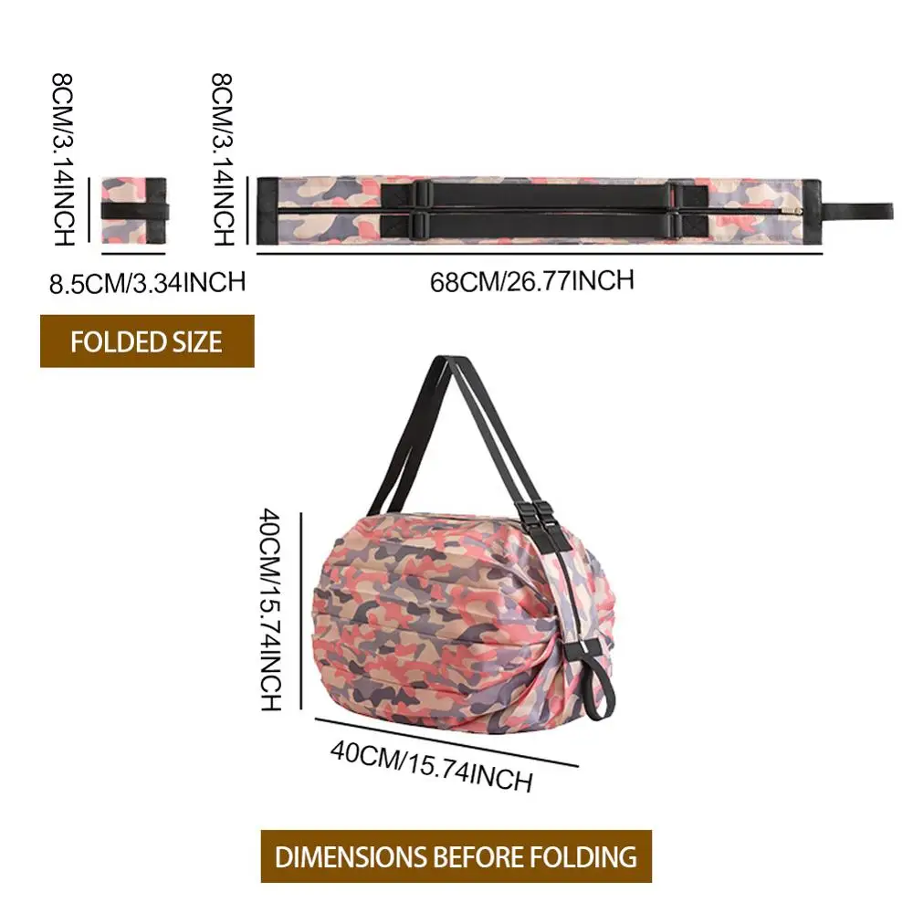

Reusable eco-shopping bag High capacity Grocery organizer Portable Foldable Tote Handbag Washable one-shoulder Shopping Bags