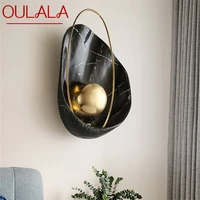 oulala nordic creative wall light sconces modern led lamp pearl shade fixtures for home living room