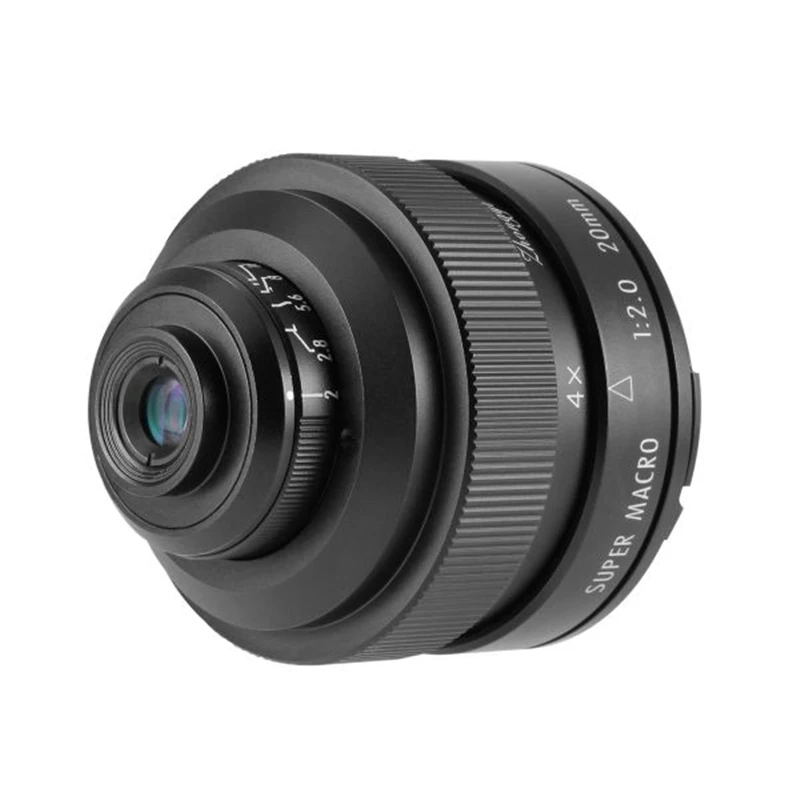 Zhongyi 20 мм f/2 4.5X супер макрообъектив для Canon EF EOS M Nikon F Sony E Pentax K M4/3 Fujifilm X Minolta A mount Macro |