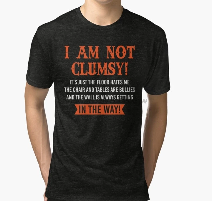 Мужская футболка I'm Not Clumsy It Just The Like Me t shirt с принтом Футболки|Мужские футболки| |