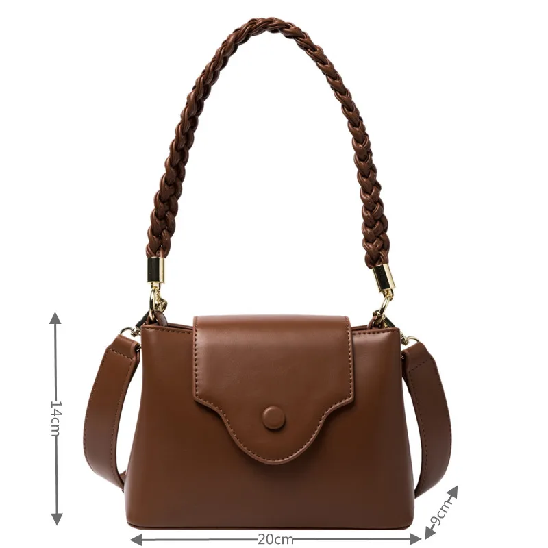 

Solid Color Thick Chain Small PU Leather Crossbody Bags For Women 2021 Summer Shoulder Crossbody Bag Ladies Handbags