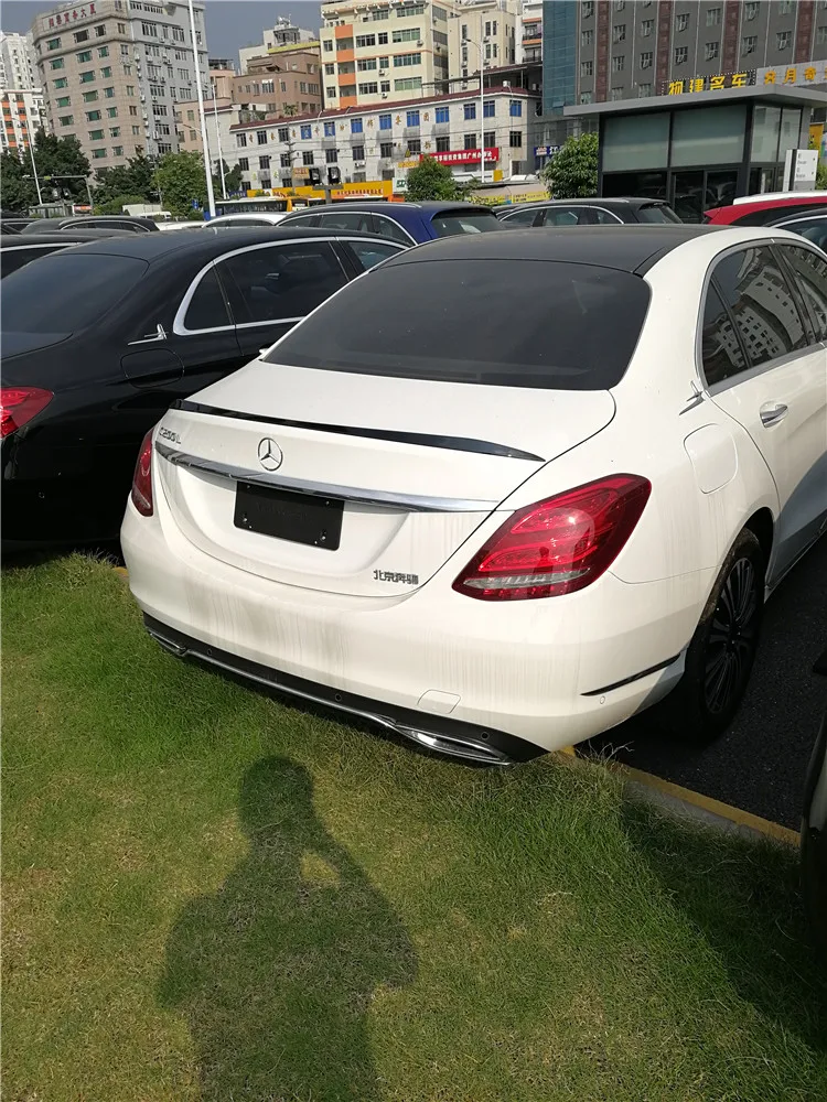 Спойлер для W205 2015-2018 MK Mercedes-Benz C-class C180 C200 спойлер из АБС-пластика заднее крыло