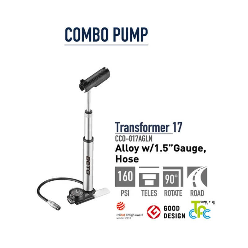 BETO CCO-017AGLN 160PSI велосипед велосипедный насос сплав комбинированный Портативный