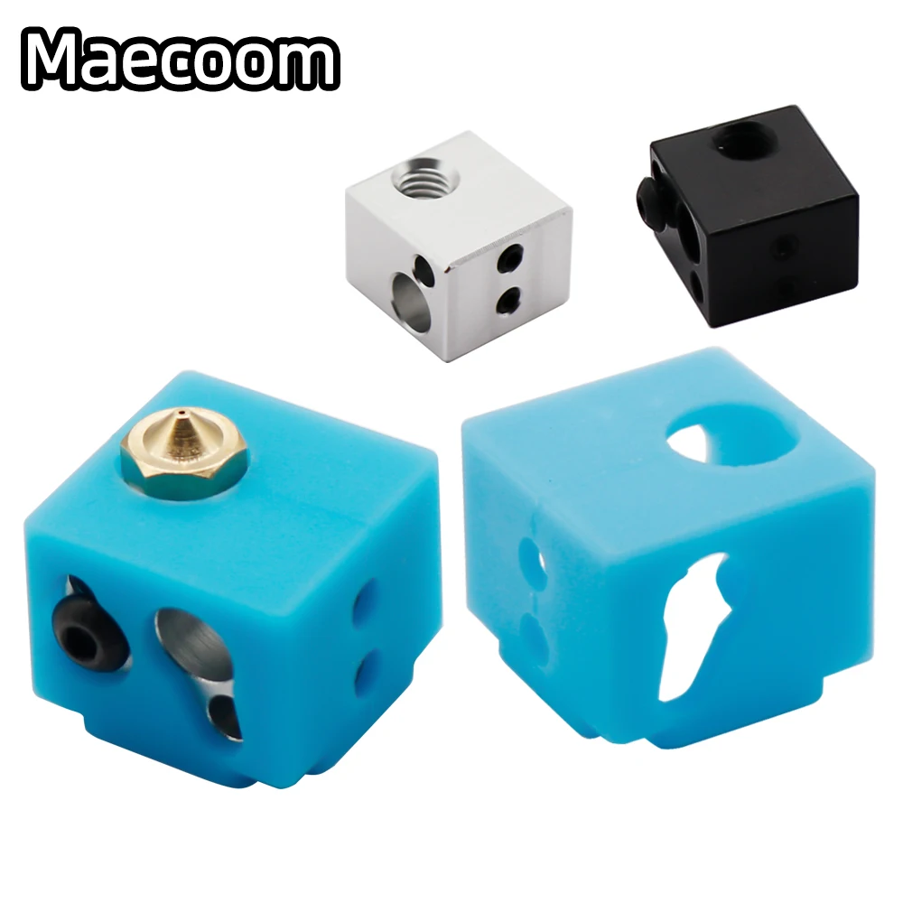 

V5 Silicone Sock V5 Heater Block Aluminum Block 3D Printer Parts E3D Block Protective Cover Fit J-head Hotend Bowden Extruder
