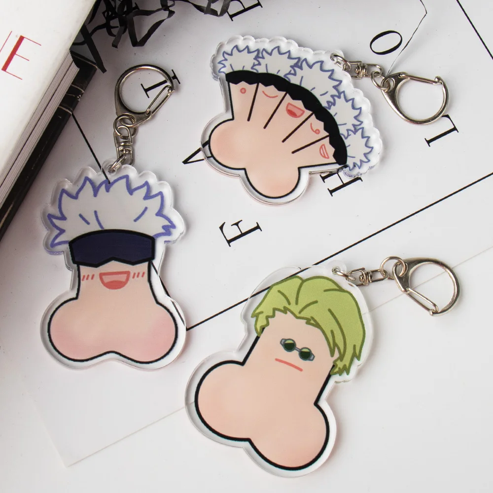 

Anime Jujutsu Kaisen Keychains Cosplay Yuji Itadori Gojo Satoru Fushiguro Megumi Acrylic Key Chain Pendant Keyring