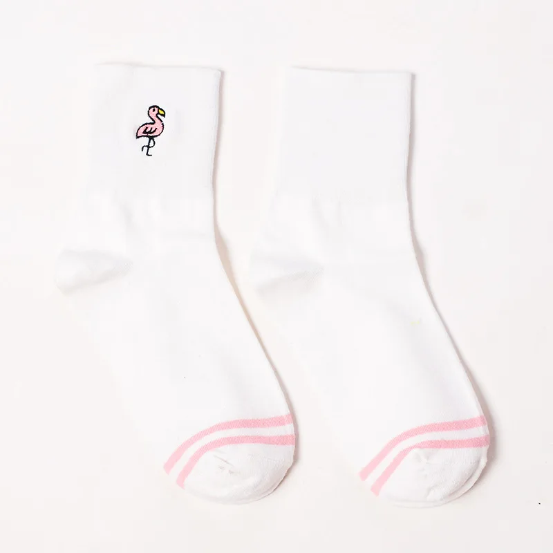 Носки женские с вышивкой мягкие удобные Смешные симпатичными птицами красивым