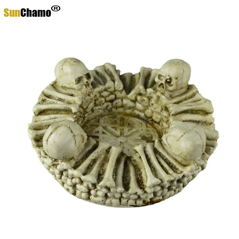 

Halloween Skull Ashtray Souvenir Collection Resin Personality Creativity To Send Buddy Gifts Living Room Study Party Decoration
