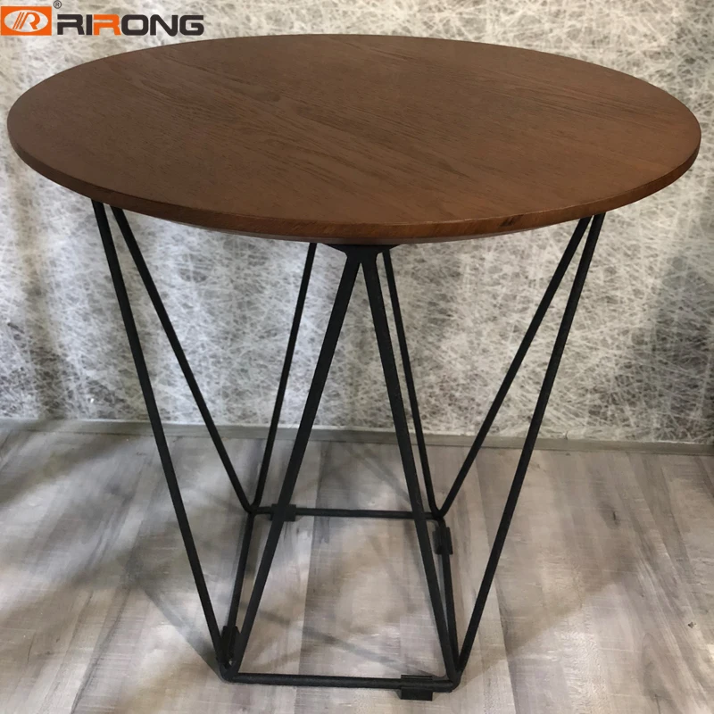 Овальный Круглый Простой кофейный столик из твердой древесины дизайн Norbic для