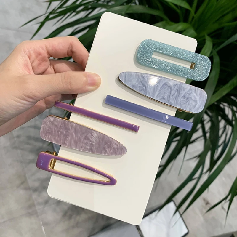 

MISANANRYNE 3 шт. женские леопардовые ацетатные геометрические заколки для волос аксессуары для волос универсальные заколки для волос